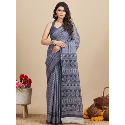 SHANVIKA Ethnic Motifs Pure Cotton Saree-picture-30