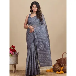 SHANVIKA Ethnic Motifs Pure Cotton Saree-picture-29