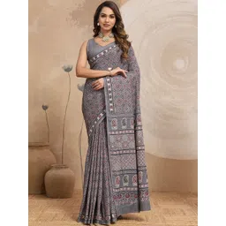 SHANVIKA Ethnic Motifs Pure Cotton Saree-picture-31