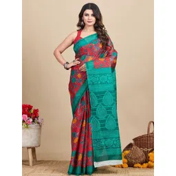 SHANVIKA Floral Printed Pure Cotton Saree image 1