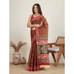 SHANVIKA Maroon Printed Cotton Sarees-picture-42