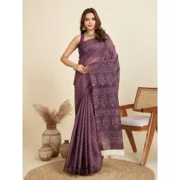 SHANVIKA Onion Pink Cotton Printed Saree Without Blouse Piece-picture-14