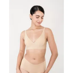Shapercult Beige Cotton Polyblend Solid Bra-picture-31