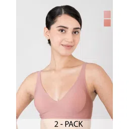 Shapercult Pack of 2 Lightly Padded Rapid-Dry Plunge Bras With All Day Comfort-picture-32