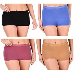 shaperx Cotton Boyshort Underwear for Women Comfortable Everyday Boxer Briefs Boy Shorts Comfortable Panties Packs of 4-picture-25