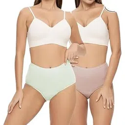 SHAPERX Leak Proof Underwear for Women Washable, Incontinence Underwear Absorbency Cotton Panties Bladder Leakage Protctive (IN, Alpha, L, Regular, MULTICOLOUR)-picture-54