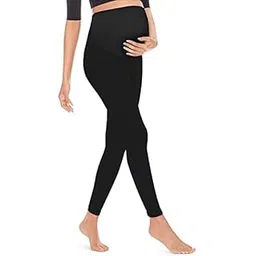shaperx Maternity Pants Over The Belly,Lightweight Pregnancy Joggers,Stretchy Comfy Maternity Leggings for Workout (Black) (Size) S-picture-10