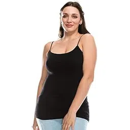 shaperx Plus Size Camisole Womens Stretch Tank Tops Fitting Cami Spaghetti Straps Undershirt Pack of 1 Plus Size-picture-27