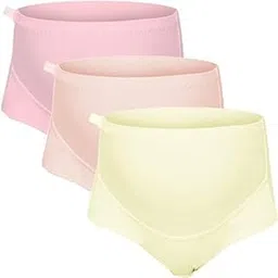shaperx Women’s Cotton Maternity Panties, Adjustable Underwear High Cut Brief, 3-Pack Plus Size-picture-54