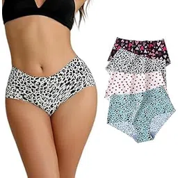 shaperx Women's Seamless Allover Printed Hipster Panties Comfy Underwear,Leopard, Hearts, Arrows Patterns Pack of 2 3 4 (S-3XL)-picture-13