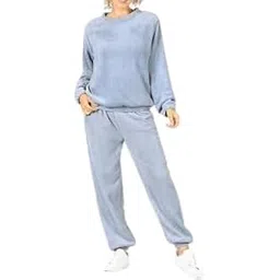 shaperx Women's Two Piece Outfits Long Sleeve Cotton & Fleece with Jogger Pants Lounge Sets Free Size (26 Till 34) Pack of 1-picture-49