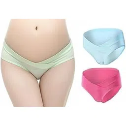 shaperx Women's Underwear Brief Full Coverage Maternity Pregnancy C-Section Recovery crossfront Panties (Colors May Vary) Pack of 2 Plus Size-picture-20