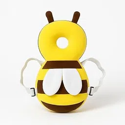 Shark Doo Doo® Yellow Bee-Shaped Baby Head Protector Cushion for 6–24 Months | Soft Plush Safety Backpack for Toddlers | Adjustable Straps, Side Impact Protection, Anti-Fall Pillow for Infants-picture-11