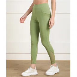 sharktribe Solid Women Green Tights-picture-25