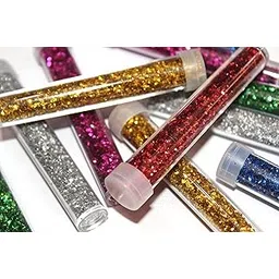 SHARMA BUSINESS Glitter DUST Powder for for Art & Craft, Scrapbook, Paper Decoration Set of 12 Boxes-picture-30