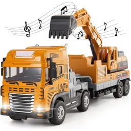 sharnga 1:24 4WD Diecast Excavator Truck Toy for Kids with Friction.-picture-19