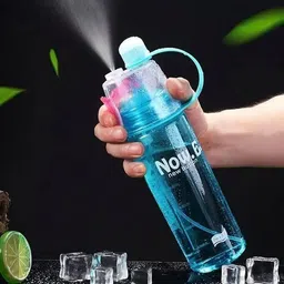 sharpnal Plastic Mist Spray Water Bottle for Sports Outdoor Cycling 600 ml Bottle image 5