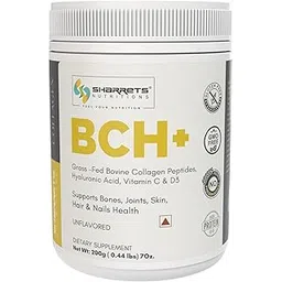 Sharrets BCH+ 200g, Unflavored : Bovine Collagen Powder Supplements with Hyaluronic Acid, Vitamin C & D, for Health and Wellness.-picture-15