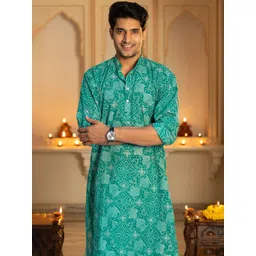 Shasak Men Ethnic Motifs Printed Gotta Patti Kurta-picture-14