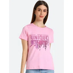 shashvi Women Pink Typography Printed T-shirt-picture-24