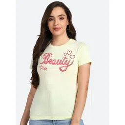 shashvi Women Yellow Typography Printed T-shirt-picture-31