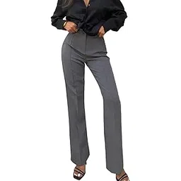 shasmi Women’s High Waist Trousers – Seam Detail Straight Leg Pants & Elegant Flared Trousers | Casual Spring/Fall Regular Fit Ladies Pants (Trouser 256)-picture-25