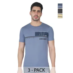 SHAUN Pack Of 3 Typography Printed Round Neck T-shirt-picture-27