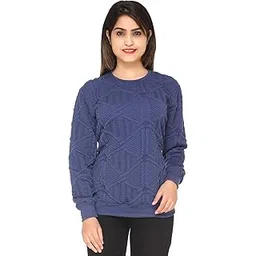 shaun Women's Cotton Blend Crew Neck Sweatshirt-picture-30