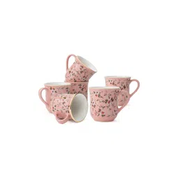 SHAY Pink & White Printed Ceramic Glossy Mugs Set of Cups and Mugs-picture-38