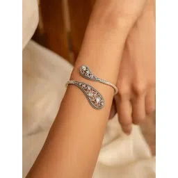 Shaya 925 Silver Oxidized Chehel Pehel Bracelet-picture-24