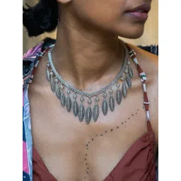 Shaya 925 Silver Oxidized Enchantment Princess Necklace-image-3