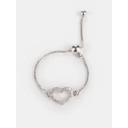 Shaya 92.5 Sterling Silver A Piece Of Me Heart Ring for Women-picture-20