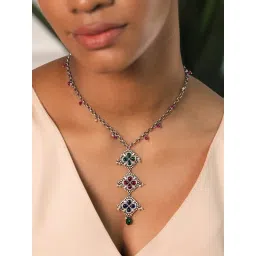 Shaya 92.5 Sterling Silver Feeling Soni Necklace for Women-picture-21