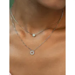 Shaya 92.5 Sterling Silver Life Comes Full Circle Necklace for Women-picture-27