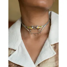 Shaya 92.5 Sterling Silver Paakhi Necklace for Women-picture-43