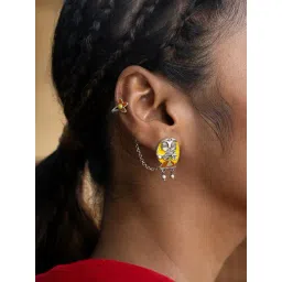 Shaya 92.5 Sterling Silver Pranasakha Stud Earrings for Women-picture-32