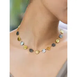 Shaya Hint of Shimmer Confetti 92.5 Sterling Silver Necklace in Gold Plating for Women-picture-37