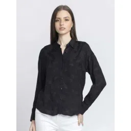 SHAYE Black Printed Casual Shirt-picture-15