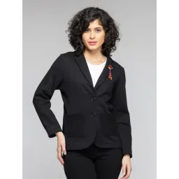 SHAYE Black Solid Blazer-picture-43