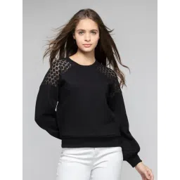 SHAYE Black Solid Sweatshirt-picture-11