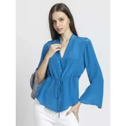 SHAYE Blue Casual Shirt-picture-16