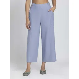 SHAYE Blue Casual Trousers-picture-29