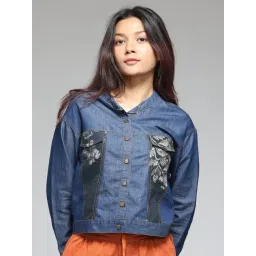 SHAYE Blue Denim Printed Shirt-picture-38