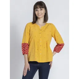 SHAYE Ethnic Motifs Printed Empire Kurti-picture-38