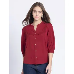 SHAYE Maroon Regular Fit Shirt-picture-21