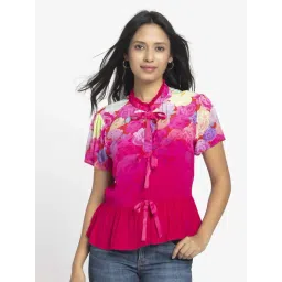 SHAYE Pink Printed Top-picture-40