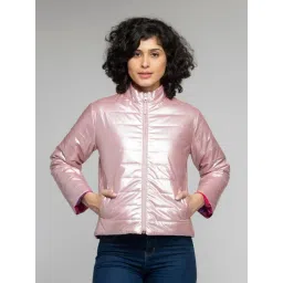 SHAYE Pink Solid Reversible Puffer Jacket-picture-13