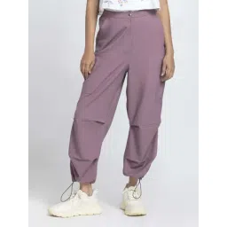 SHAYE Purple Casual Trousers-picture-16