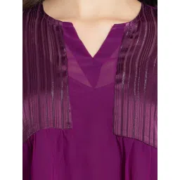 SHAYE Purple Striped Kurti image 5