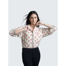 SHAYE White Cotton Printed Shirt-picture-43
